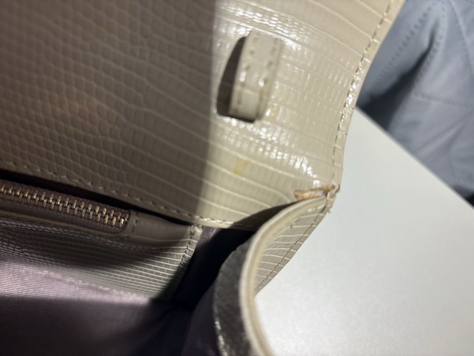 Сумка Estro натуральна шкіра під рептилію (бежева)