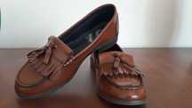 MUITO BONS Mocassins nacionais pele cor mel 35/36 Vasco Santos