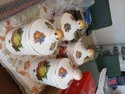 conjunto potes de porcelana francesa