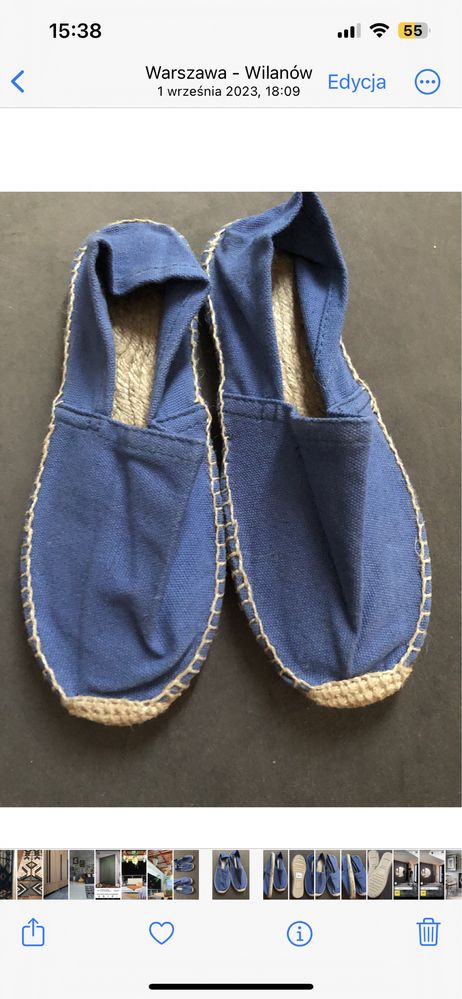 Espadryle dwie sztuki rozmiar 31 i 32 nowe