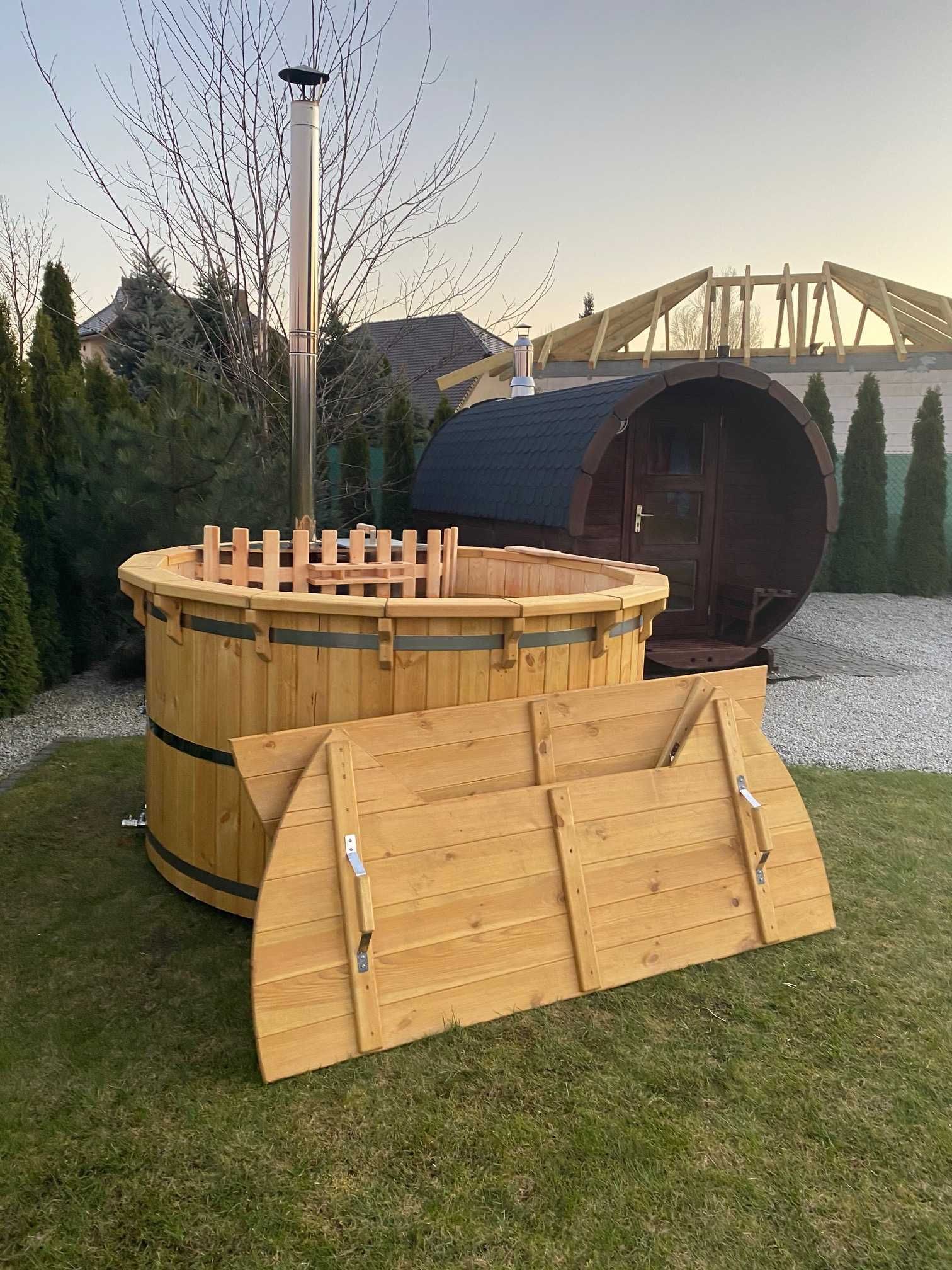 Luxury Wooden Hot Tub Gorąca Beczka Balia Ogrodowa Bania Ogrodowa