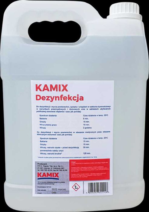 Płyn do dezynfekcji powierzchni KAMIX 5L na wirusy bez alkoholu