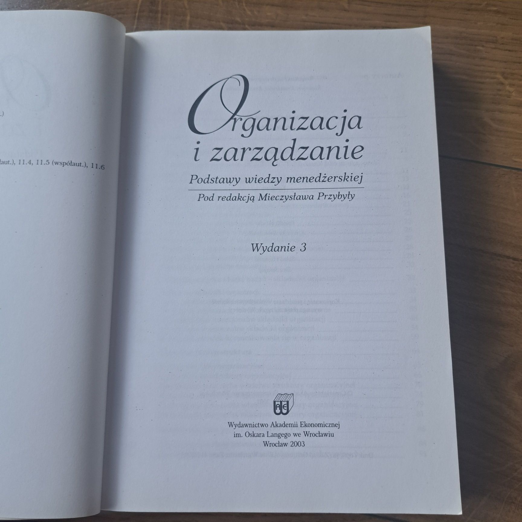 Organizacja i zarządzanie. Podstawy wiedzy menedżerskiej – M. Przybyła