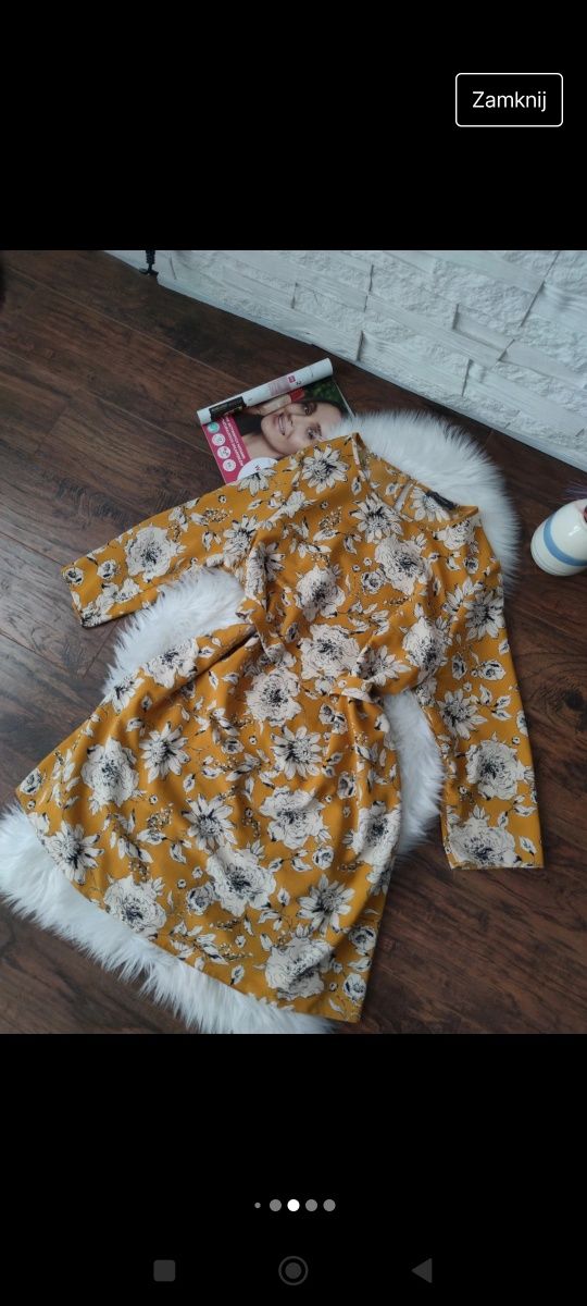 Boho sukienka Primark Sukienka z paskiem kwiatowa Bohemian
Rozmiar  XL