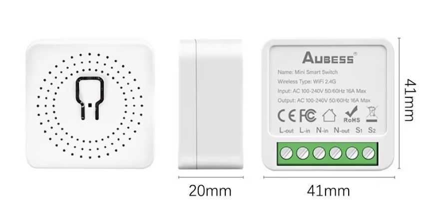 Przełącznik Tuya Smart Switch moduł WiFi 16A, programator czasowy