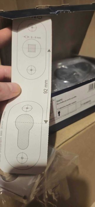 Komplet rozet HOPPE 844PS z aluminium, prostokątne