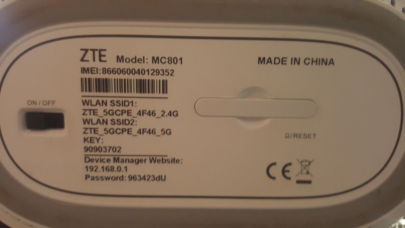 Router ZTE MC 801