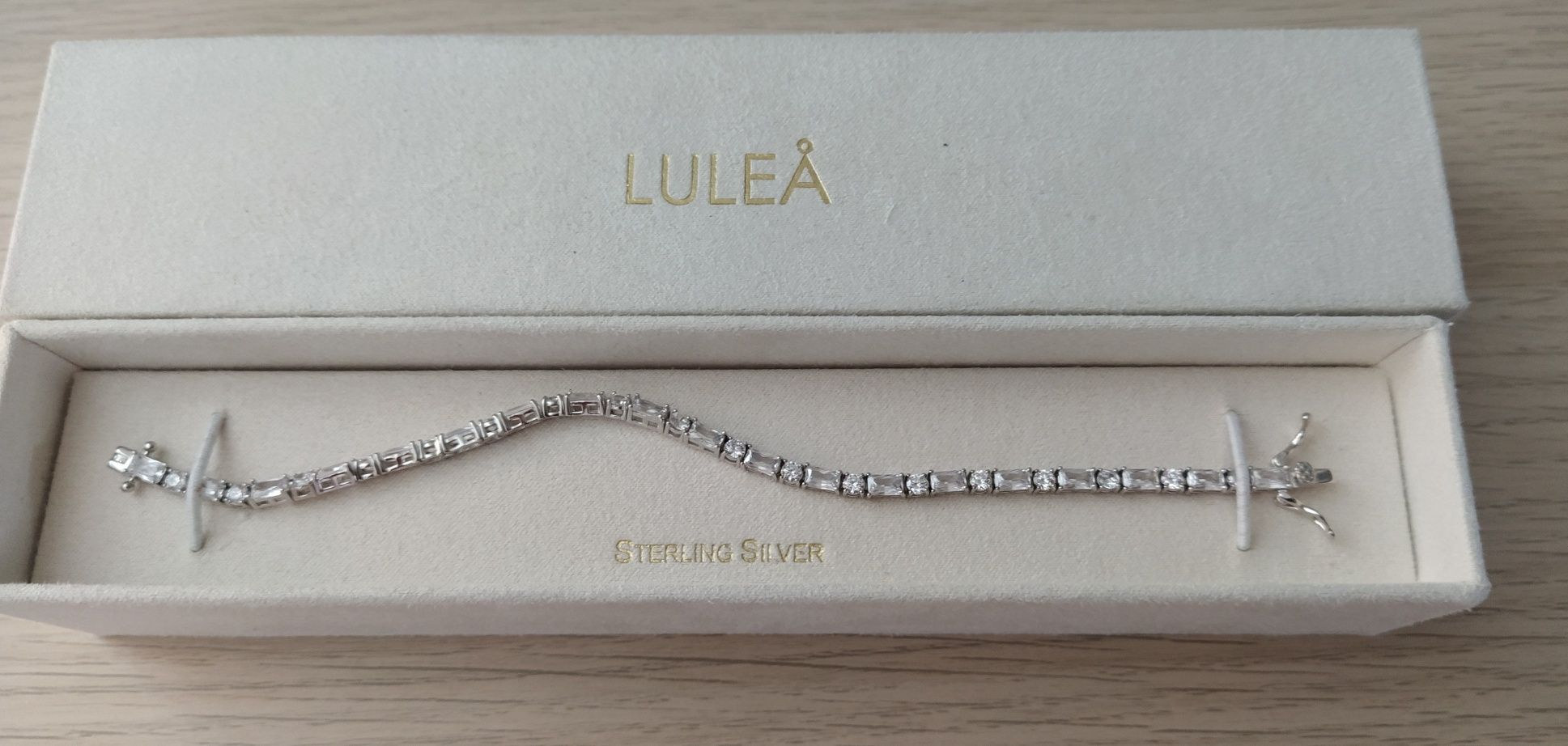 Lulea srebrna 925 bransoletka z kamieniami Nowa