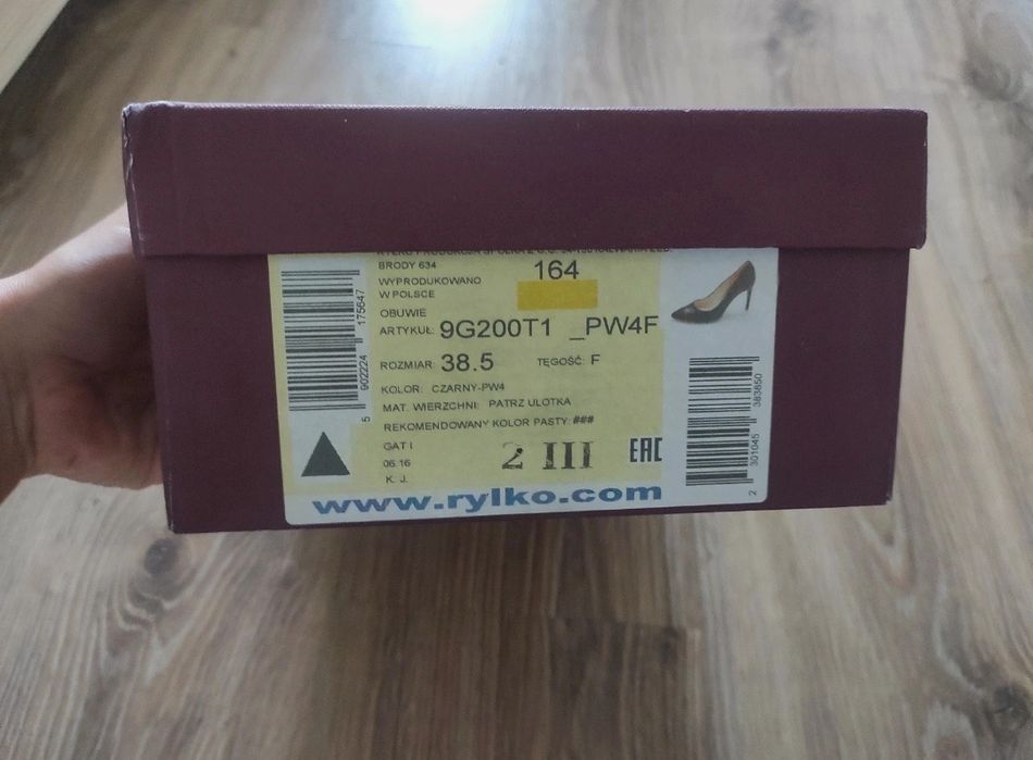 Ryłko Estima 38.5 Nowe Czarne Klasyka Czułenka