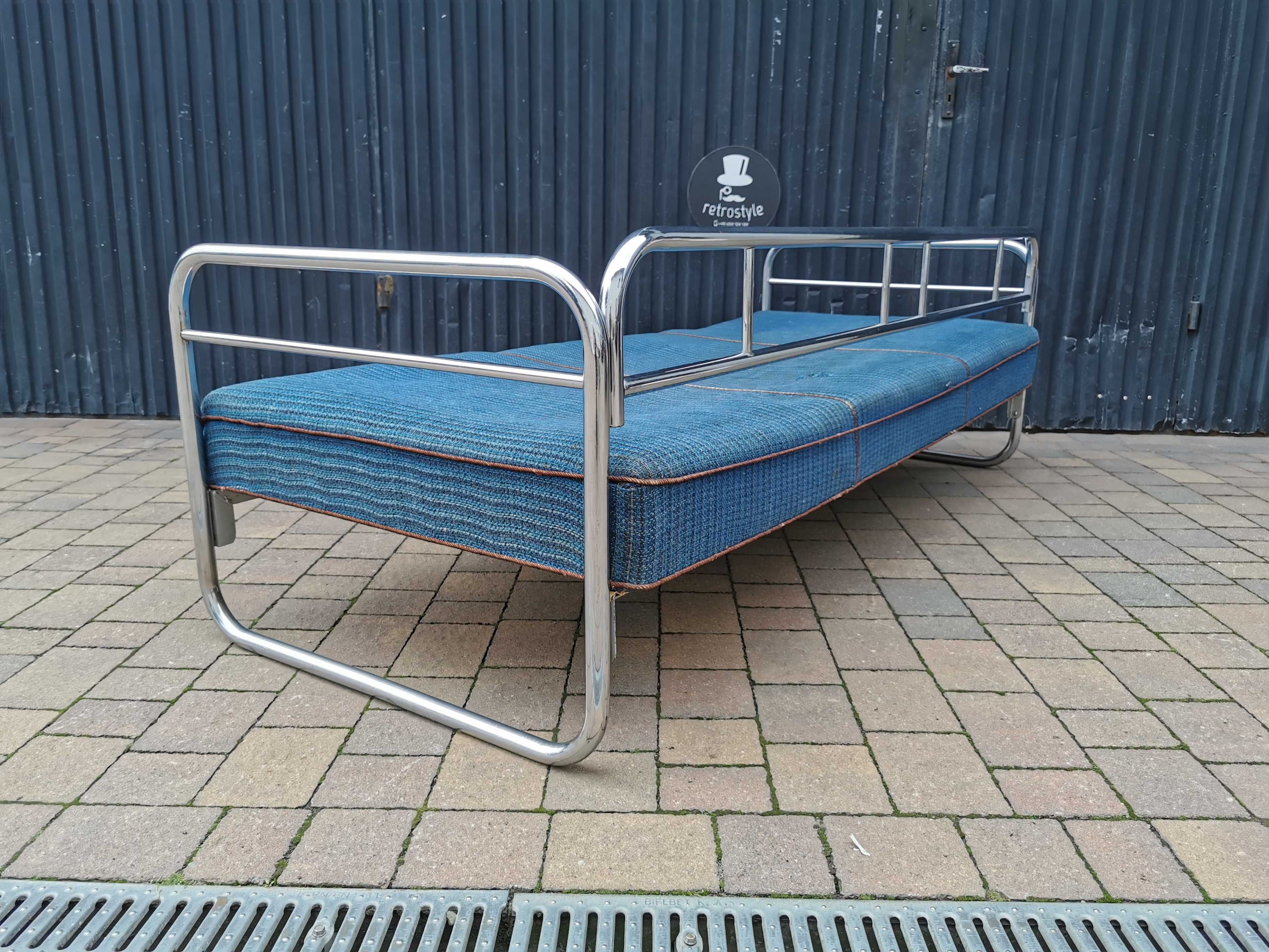 Sofa chrom proj. Robert Slezak/ KOVONA Czechosłowacja '30, Bauhaus