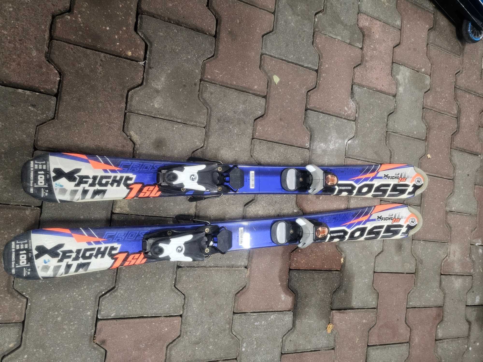 Narty dziecięce Rossignol 100cm + buty i kijki
