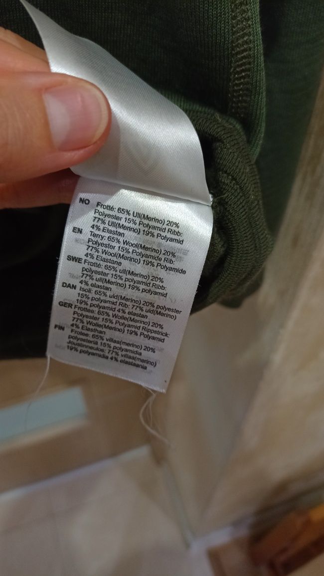 Śliczna bluza wełniana termiczna, Merino Wool wełna Aclima