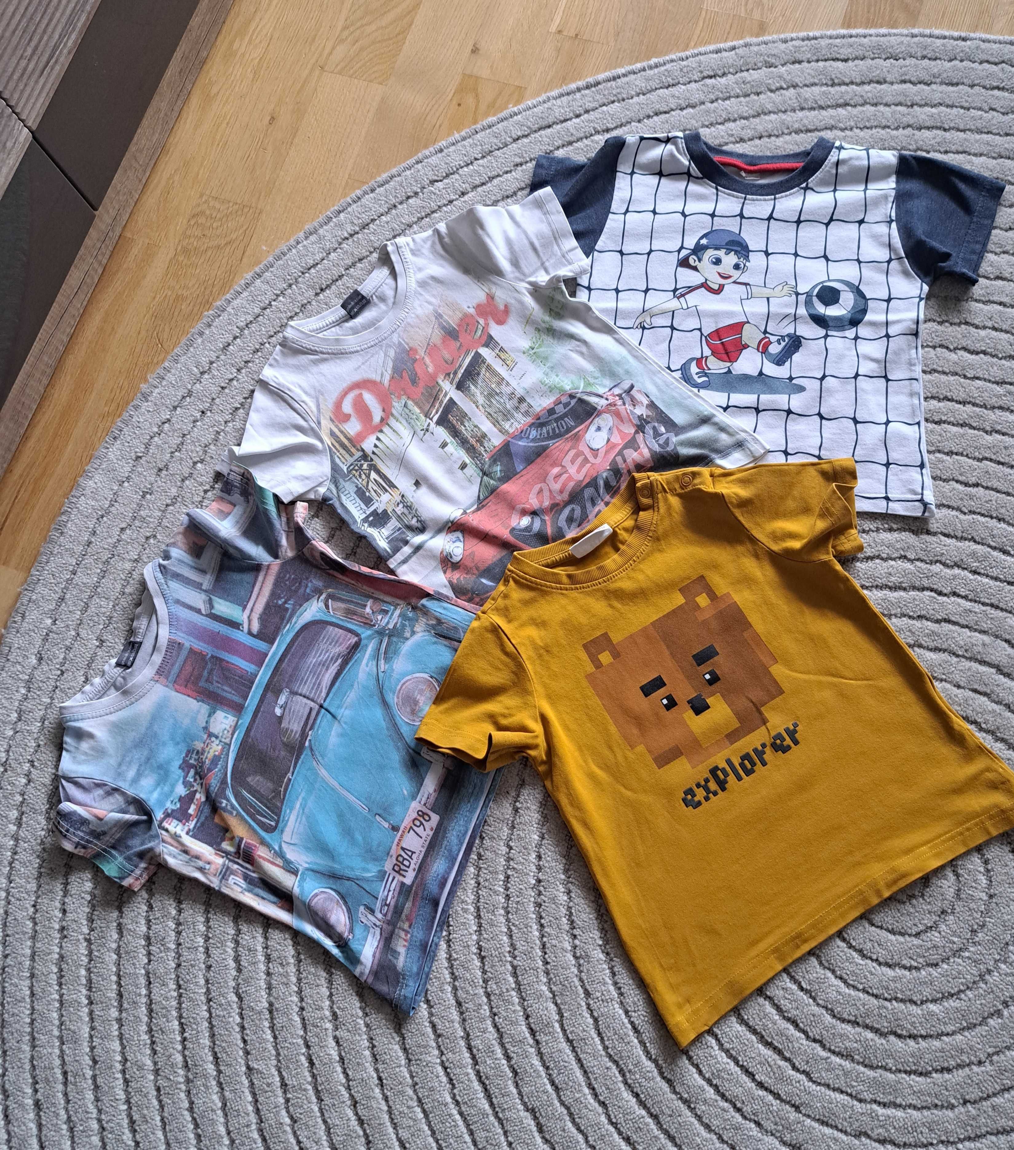 4 T-shirty, koszulki na krótki rękaw r. 98-104