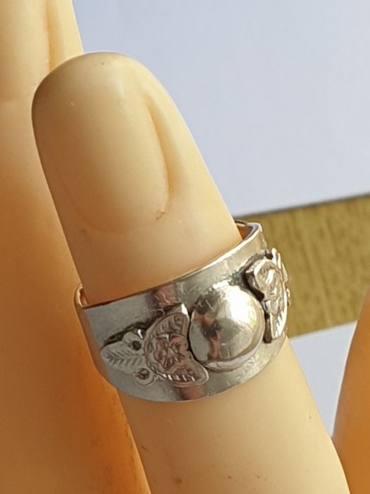 Warmet Stary srebrny pierścionek PRL srebro pierścień