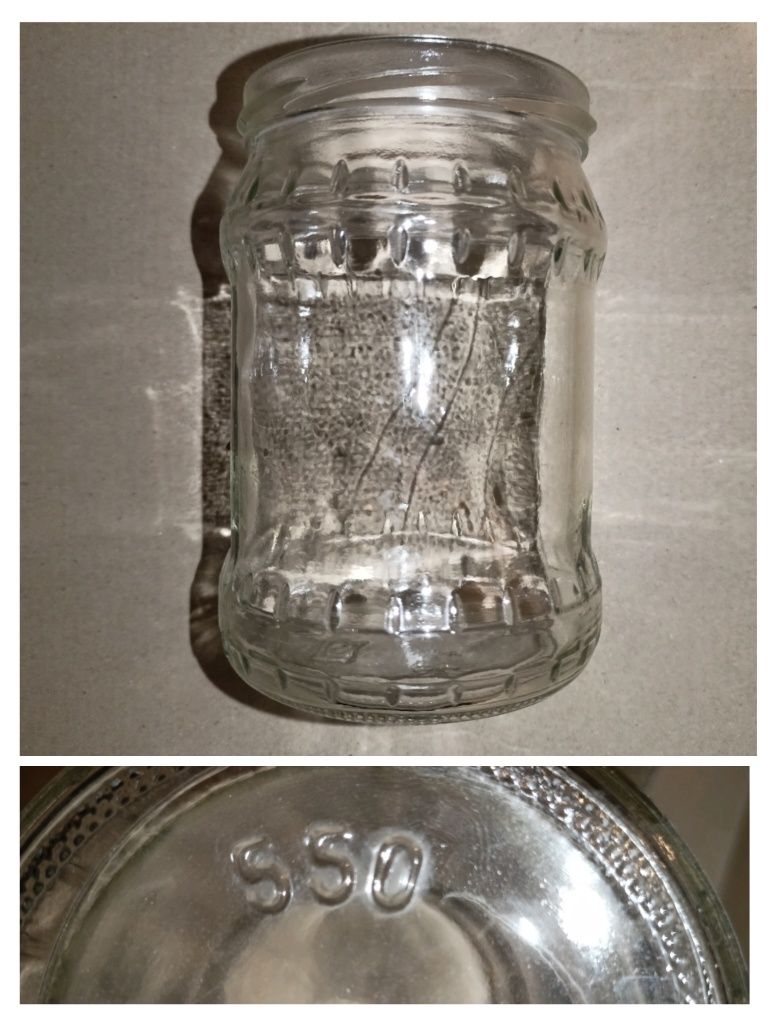 Słoiki o pojemności 500 ml, 550 ml, 610 ml, 720 ml i 480 ml z zakrętką