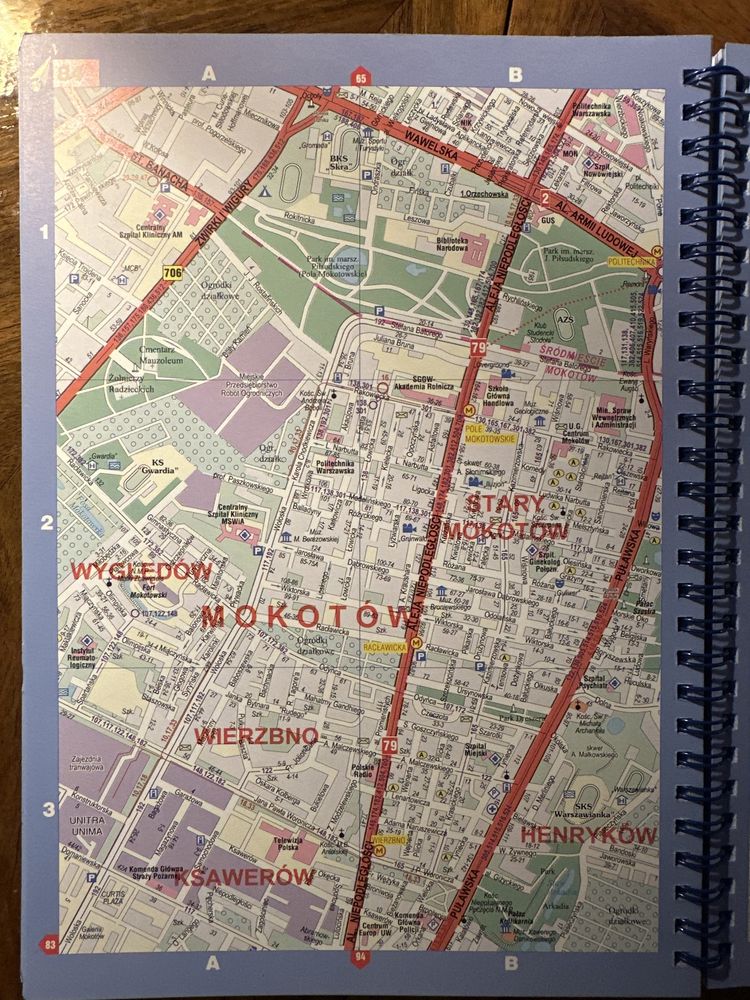 Warszawa i okolice. Skala 1:18500 Atlas