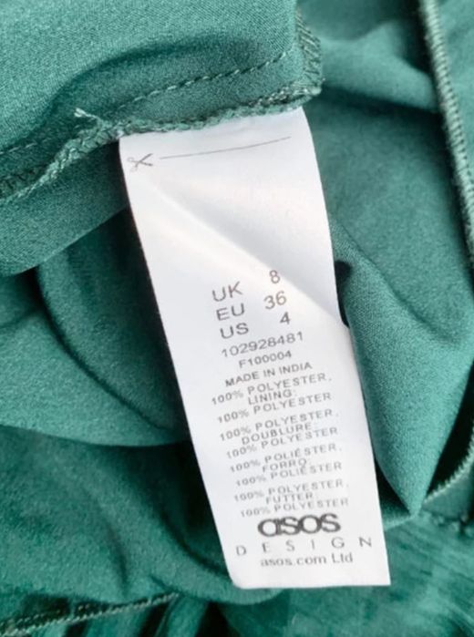 Zielona maxi suknia wieczorowa długa do ziemi nowa na ramiączkach asos