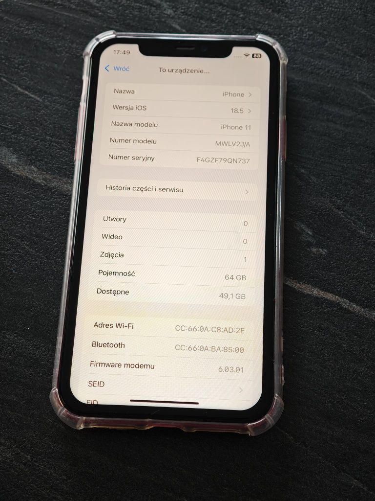 Iphone 11 64GB Czerwony (Product Red) - Nowa bateria!