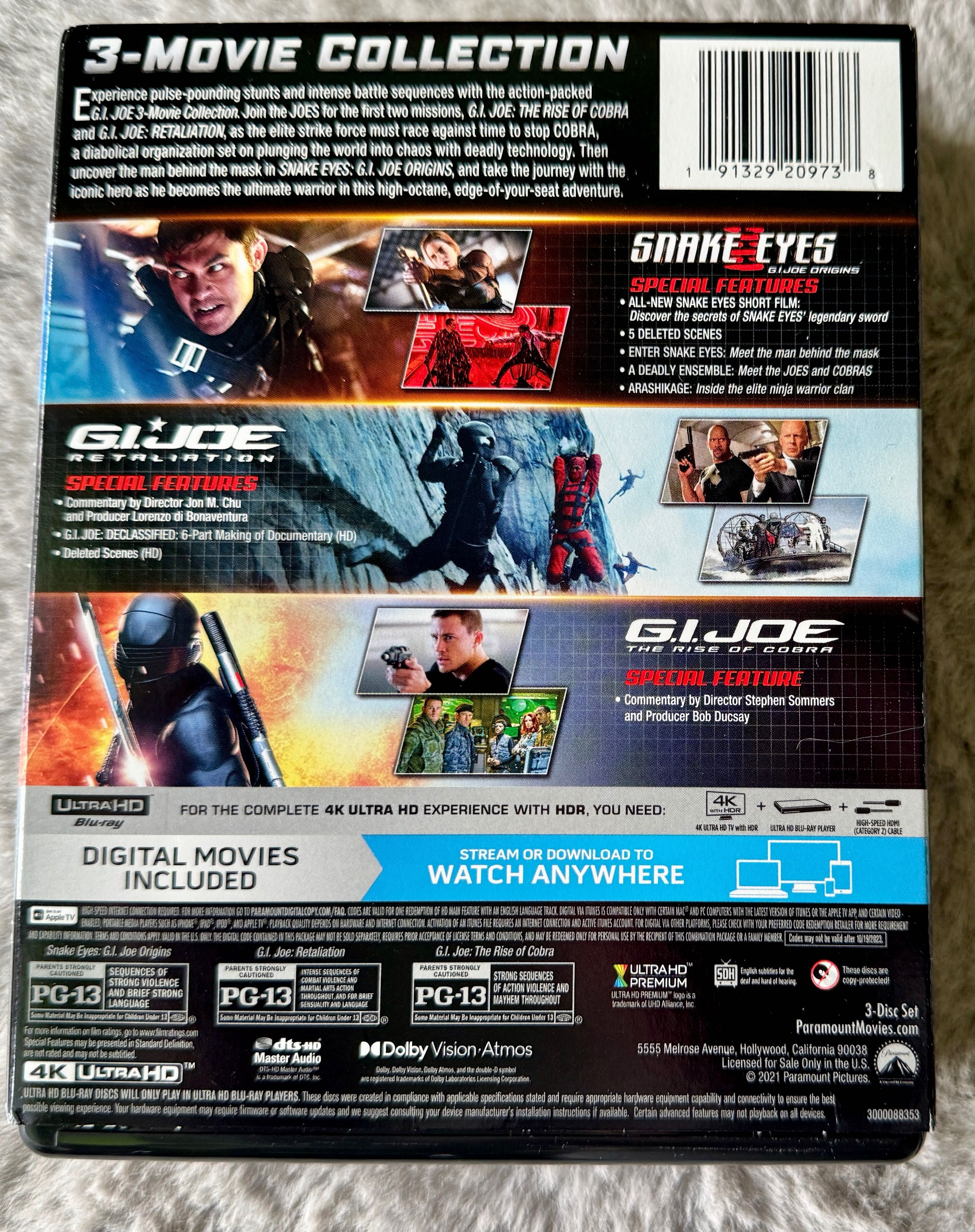 4k G I Joe Trylogia UltraHD Snake Eyes gi joe