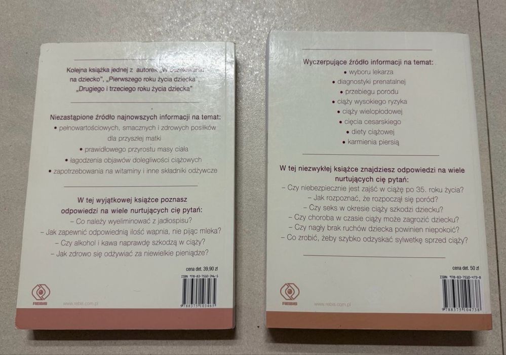 2 Książki "Dieta przyszłej matki" i "W oczekiwaniu na dziecko"