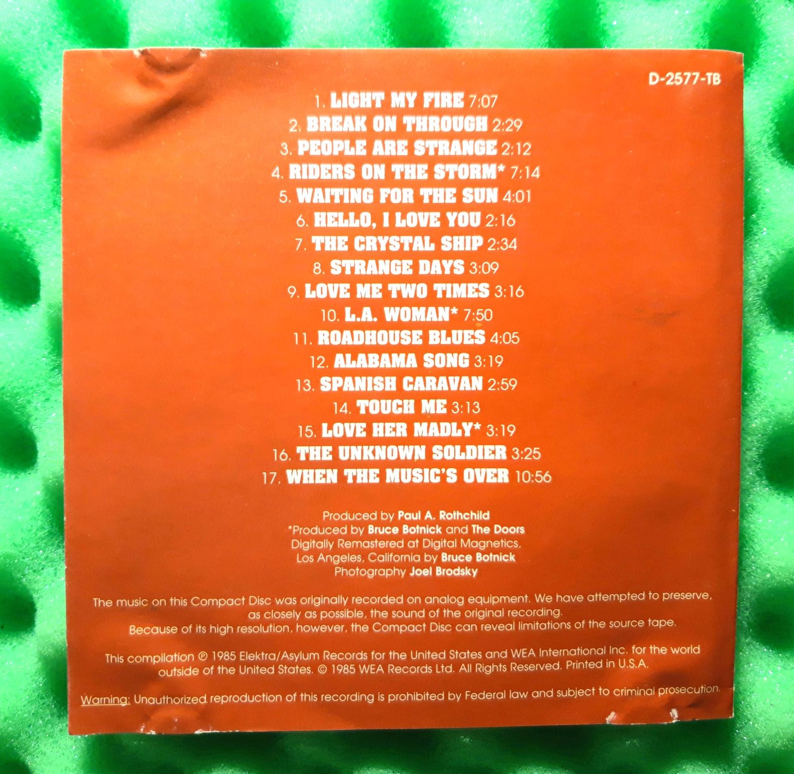 The Doors – The Best Of The Doors (CD, 1999?)