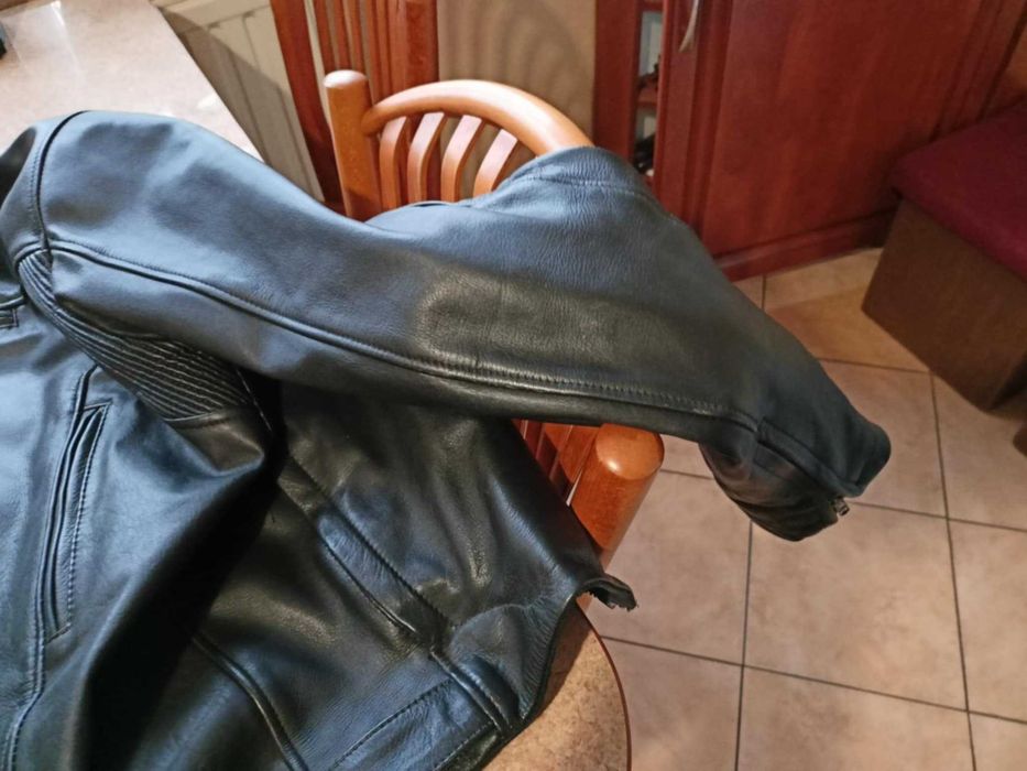 Kurtka motocyklowa męska skórzana XL