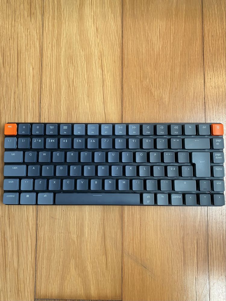Teclado Keychron K3 v2 75% PT-PT, Low Profile sem fios e mecânico.
