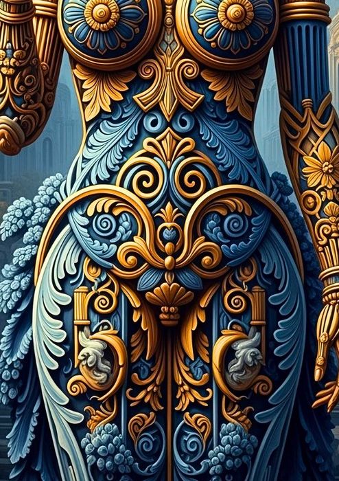 Obraz na płótnie - Ornamentyka i architektura - wielkość 75cm x 108cm