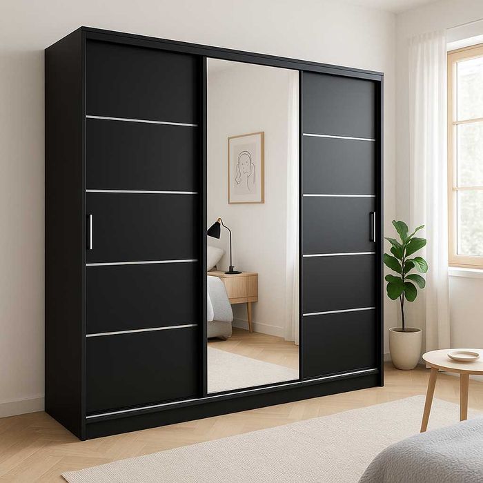 Szafa przesuwna BLAK 180cm *NOWOŚĆ*