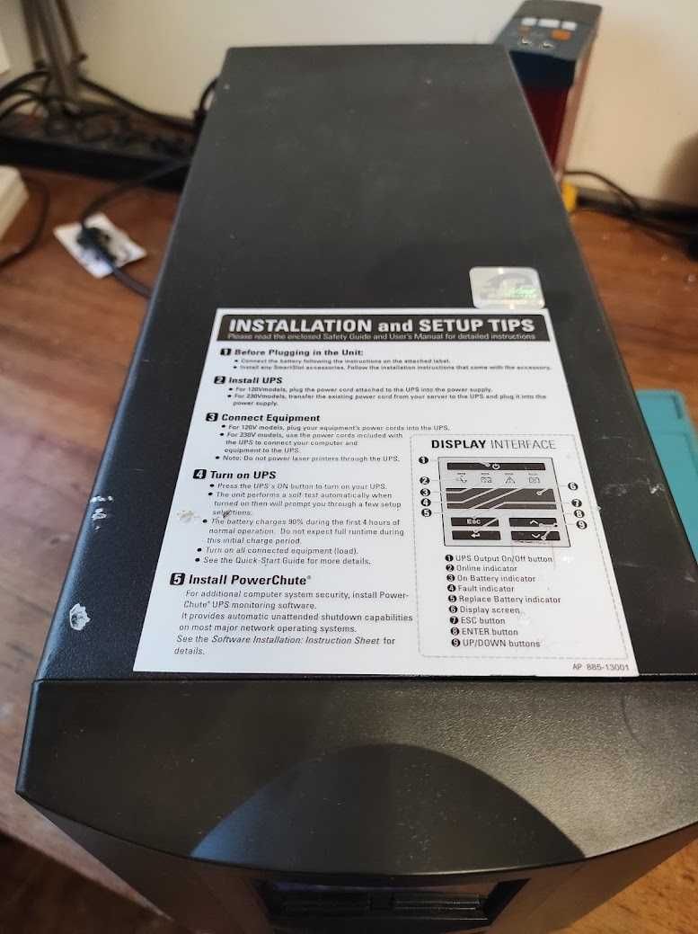 ДБЖ APC Smart-UPS 1000VA LCD SMT1000I Без АКБ чистий синус 24В