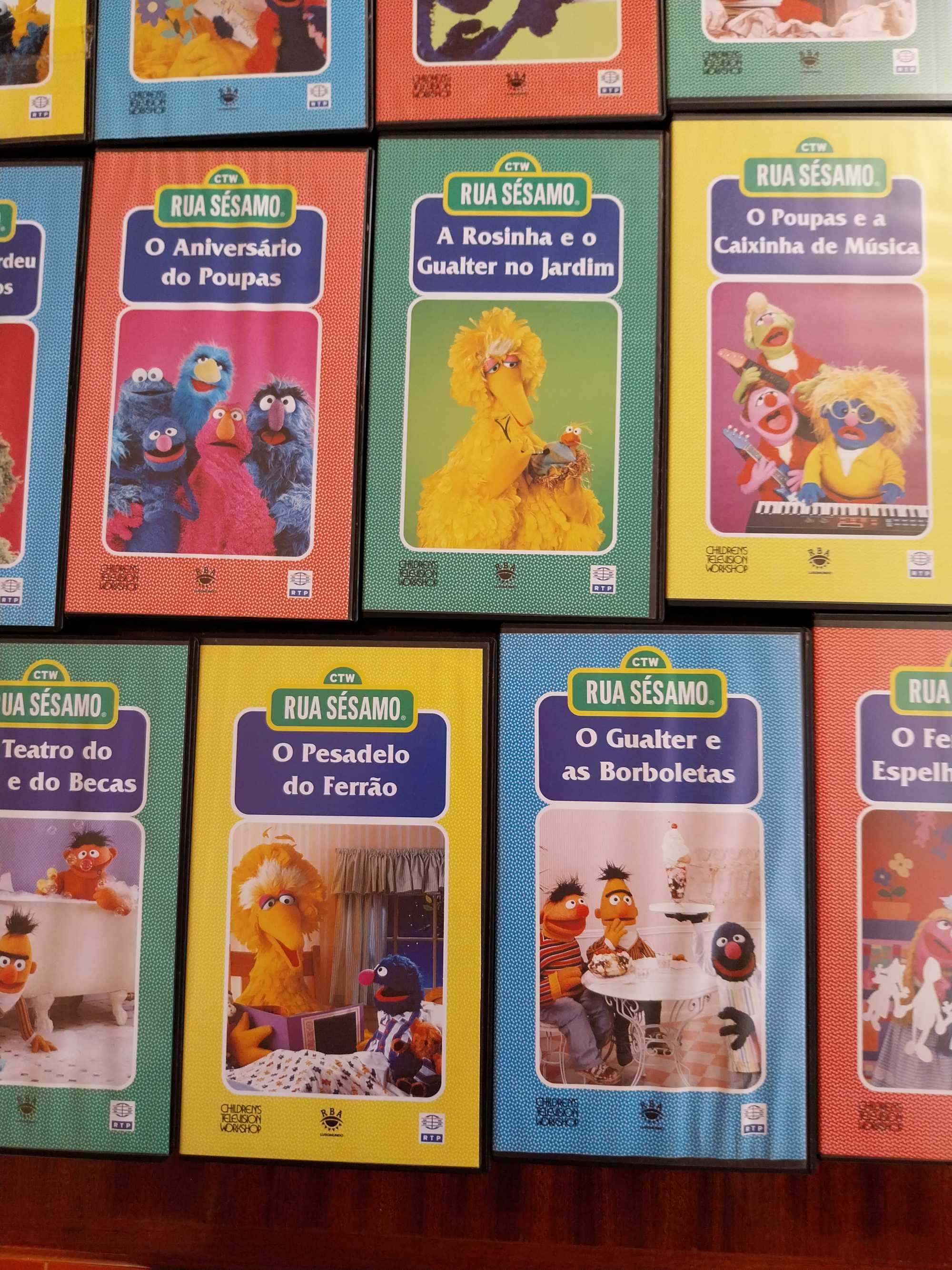 Coleção Rua Sésamo - VHS / 21 Cassetes, vintage, antiguidade