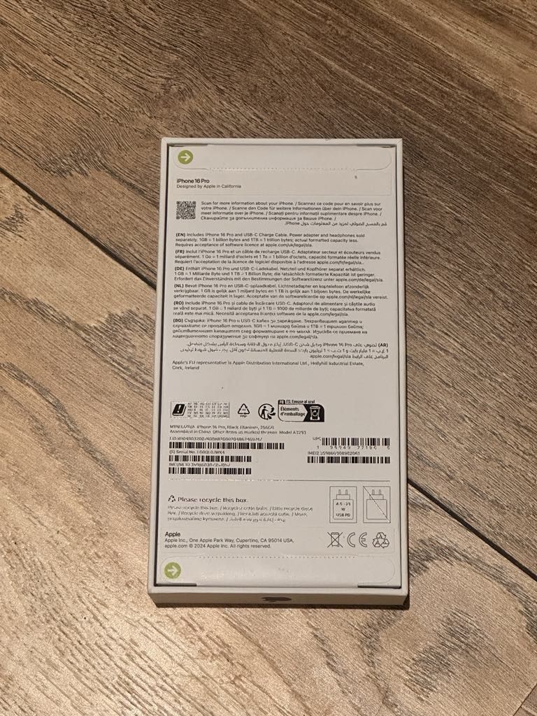 iPhone 16 pro czarny 256gb nowy nie otwarty paragon i gwarancja