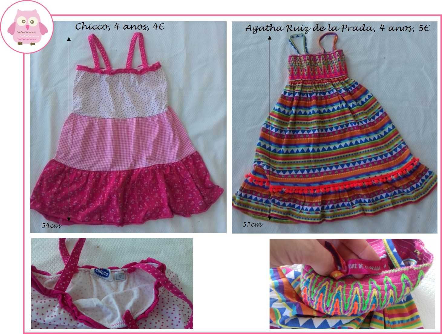 3-4Anos Menina Primavera/Verão - Saias e vestidos