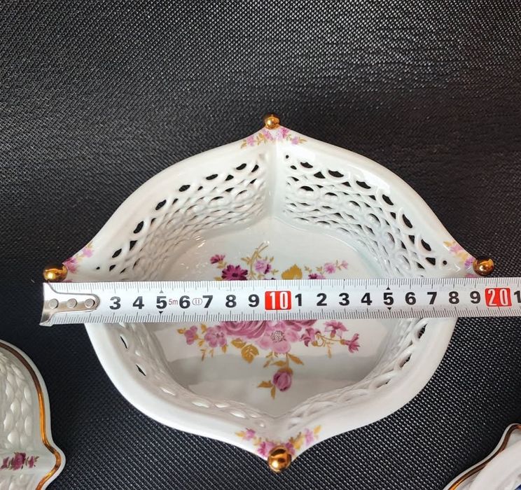 Vintage Porcelanowy ażurowy koszyk pojemnik Wallendorf od lat 1964