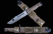 Nóż taktyczny bagnet wojskowy Titanium Coated U.S NAVY Full Tang