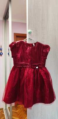 Piękna elegancka bordowa sukienka wizytowa Coccodrillo r. 92