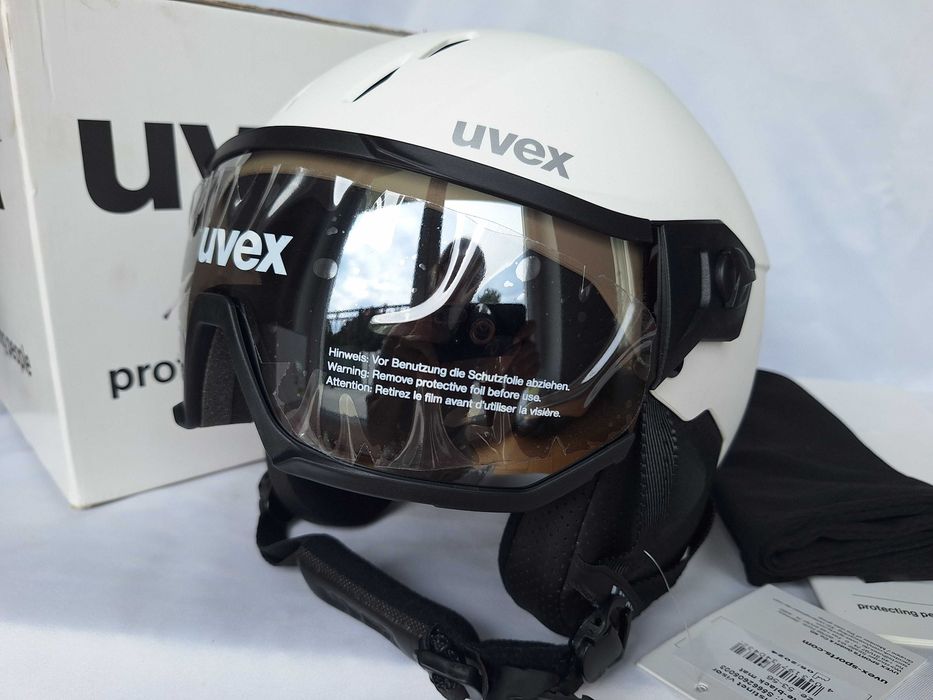 Kask narciarski Uvex Instinct Visor White Black Mat S 53-56cm