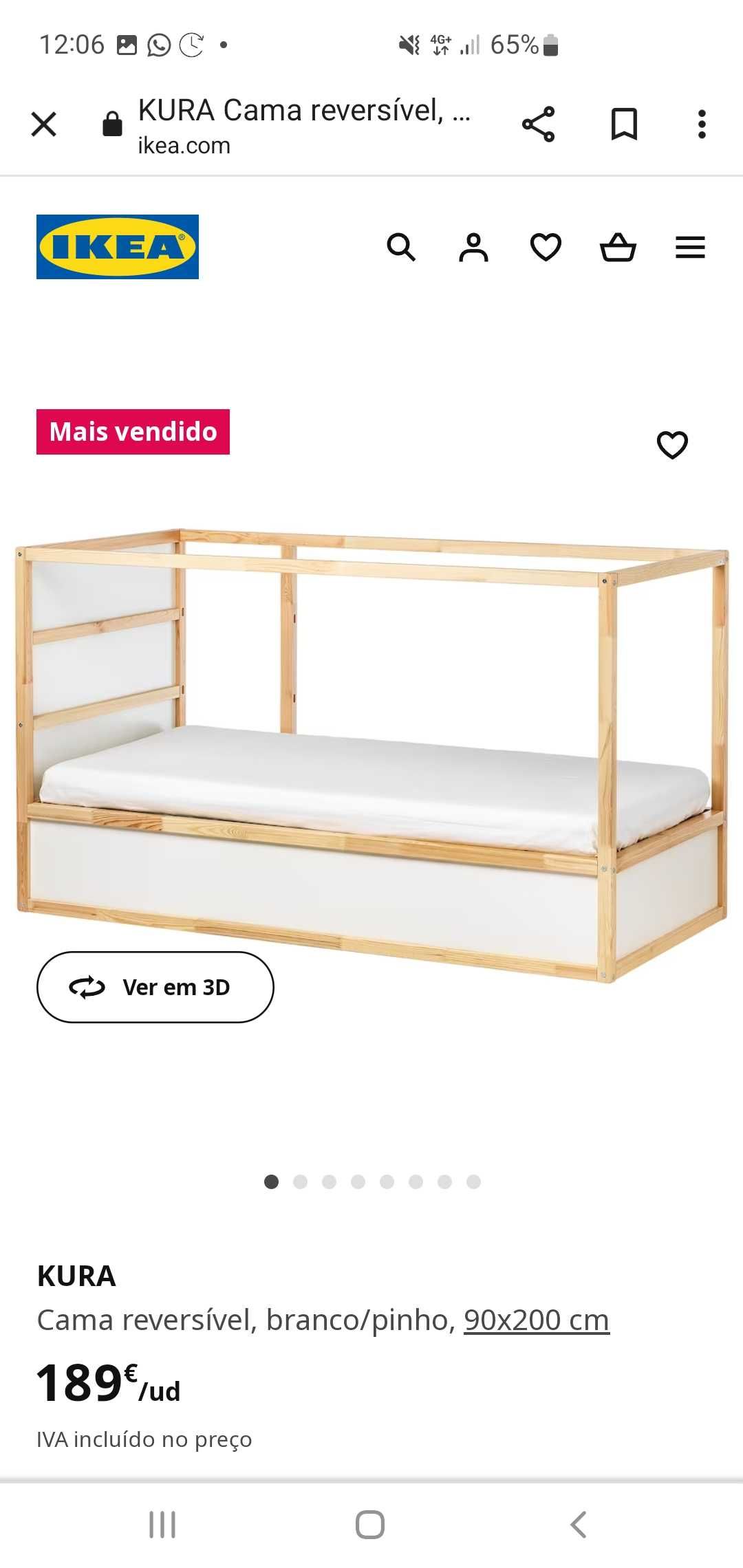 Cama beliche reversivel ikea