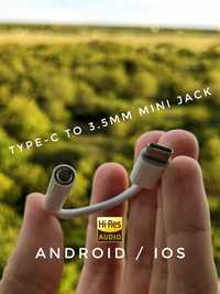 USB Тип С до 3.5мм навушники Hi-Fi адаптер Jack Audio для смартфону