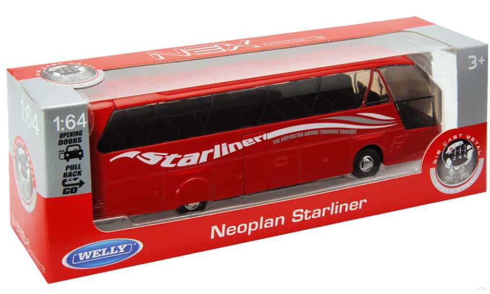 Autobus Neoplan Starliner WELLY 1:64 czerwony