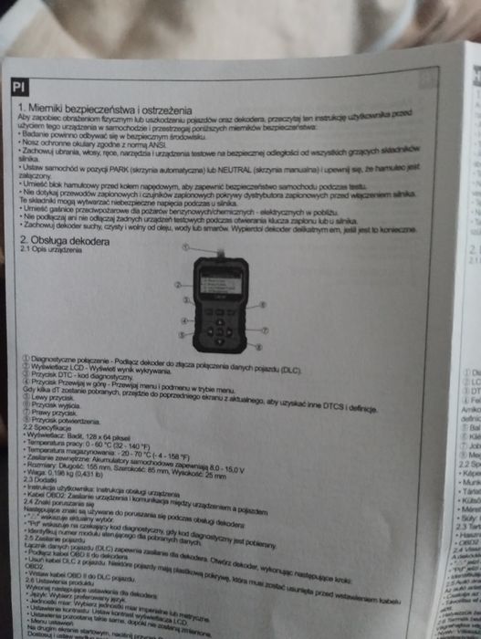 Skaner diagnostyczny interfejs OBD2 V410