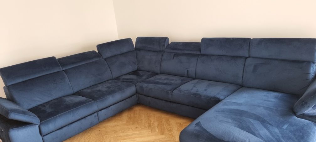 Narożnik Timo U granatowy monolith Des Sofa Line Agata meble