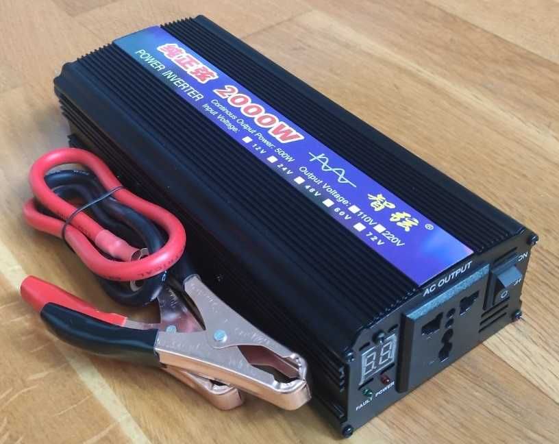 Перетворювач напруги с чистим синусом 12\220 2000W в наявності