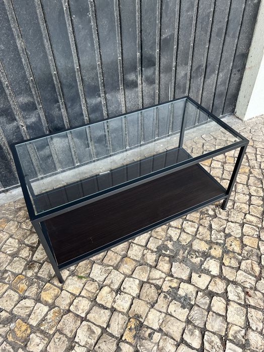 Mesa de centro metálica preta ikea