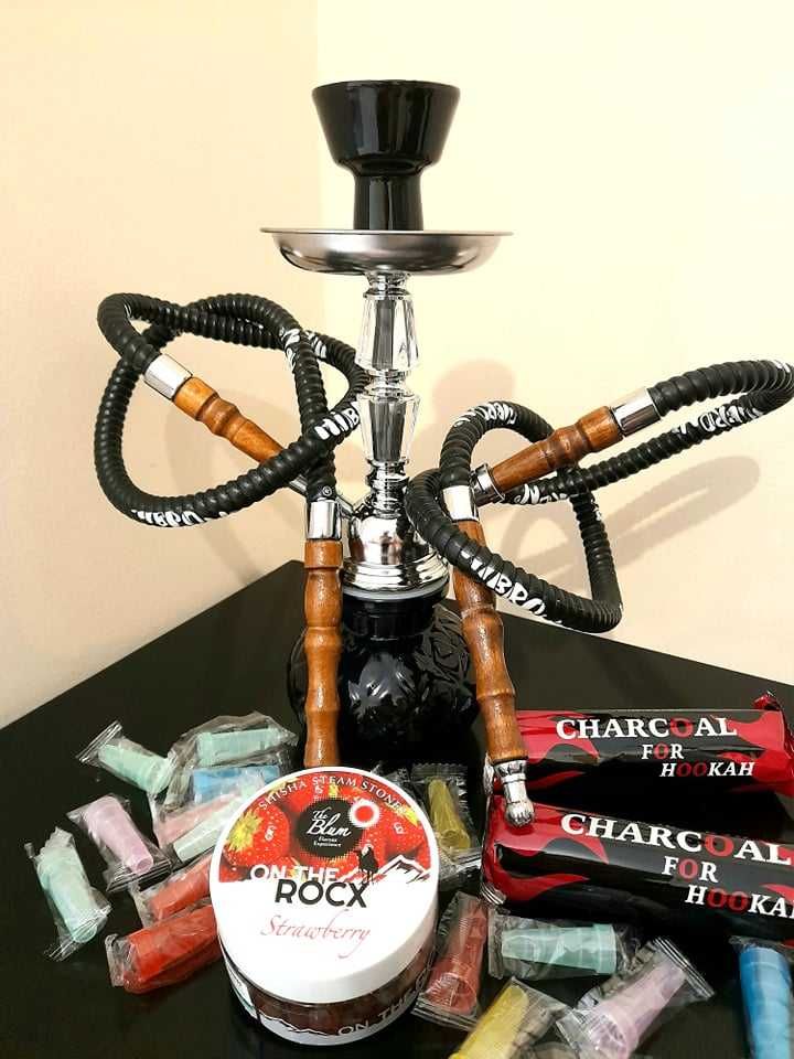 Pack TOP Shisha 2 mangueiras 29cm (+carvão+boquilhas)