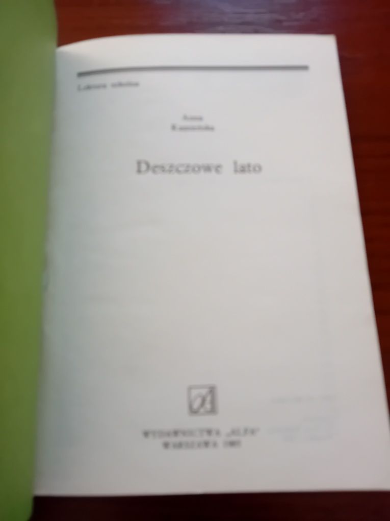 Anna Kamieńska Deszczowe lato