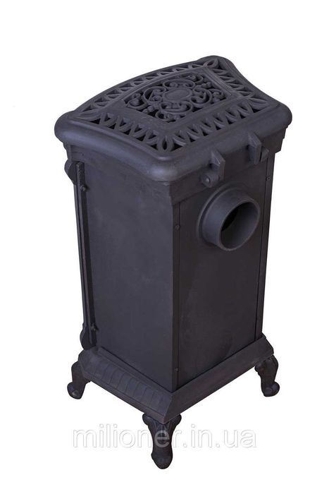 Буржуйка чугунная / камин / печь / отопление 9 кВт / двойная стенка