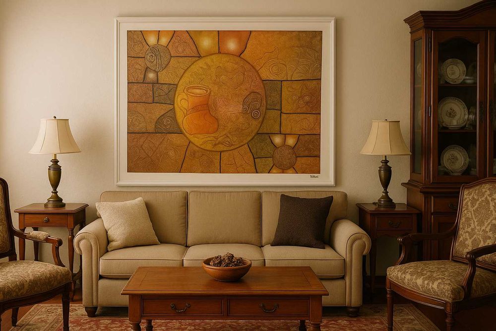 Quadro com estilo Tribal/Etnico XXL perfeito para salas amplas