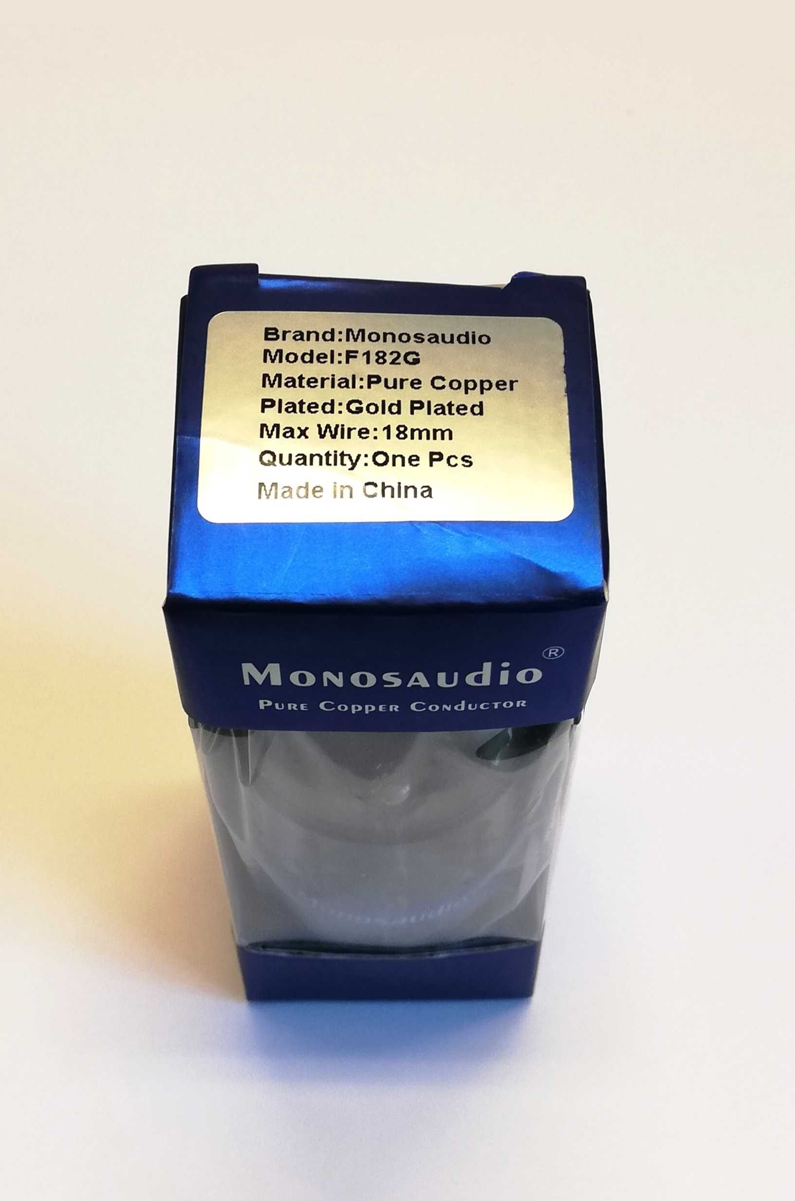 Wtyk C7 Monosaudio F182 - ósemka C7 - pozłacany
