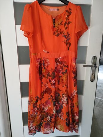 Sukienka kolorowa pomarańczowa